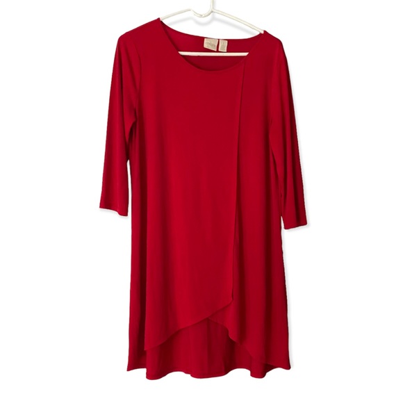 Chico’s Red Dress Size M (1) - Picture 3 of 8